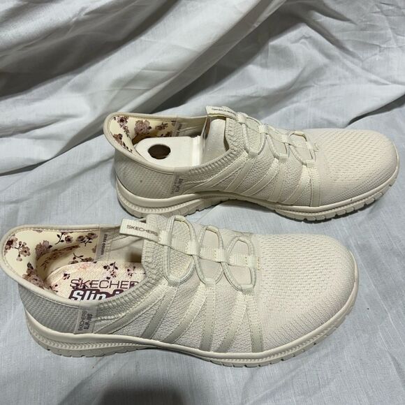 Skechers Slip-ins Virtue Washable Mesh Sneakers - Coral Bliss Natural Color - Picture 2 of 7